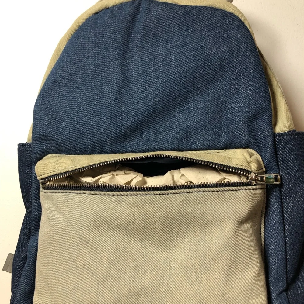 NWT No Boundaries Women’s Denim Patchwork Blue Dome Backpack